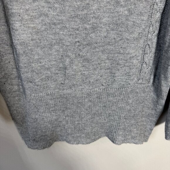 Anthropologie Sparrow Bell Sleeve Wool Turtleneck Sweater Pullover Womens M Gray - Picture 6 of 12